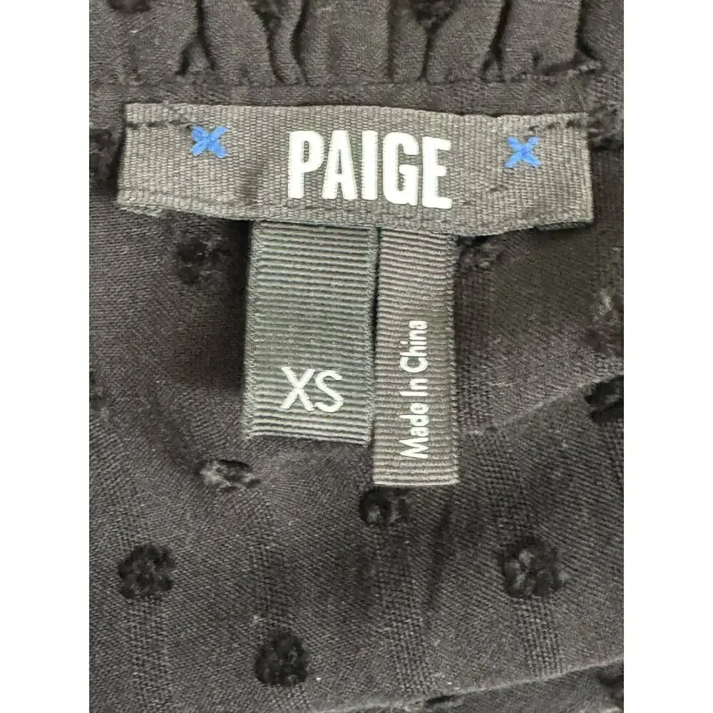 PAIGE Jannah Swiss Dot Mini Dress in‎ Black Size XS